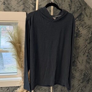 Jos. A. Bank Navy Striped Long Sleeve Tee with Hood